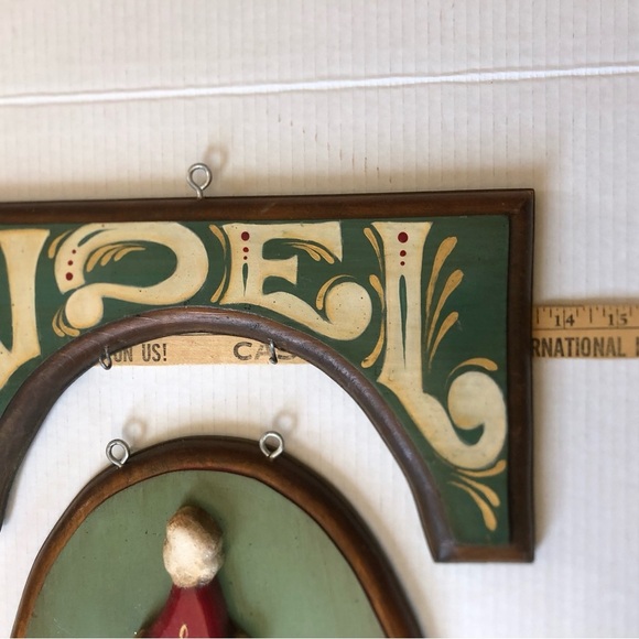 Vtg Handmade Santa Noel Wall Hanging - Picture 9 of 12